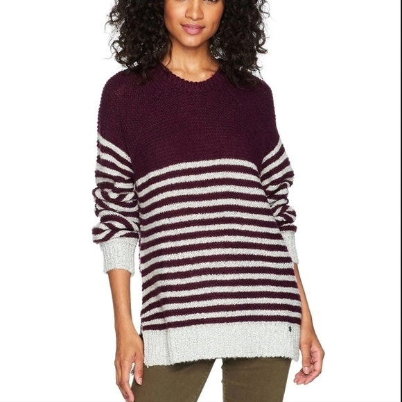 Volcom Cold Days Striped Crewneck Sweater S - Picture 2 of 7